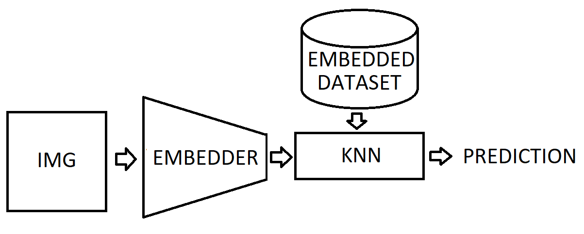 Diagram showing the purpose and place of embedders in predictions